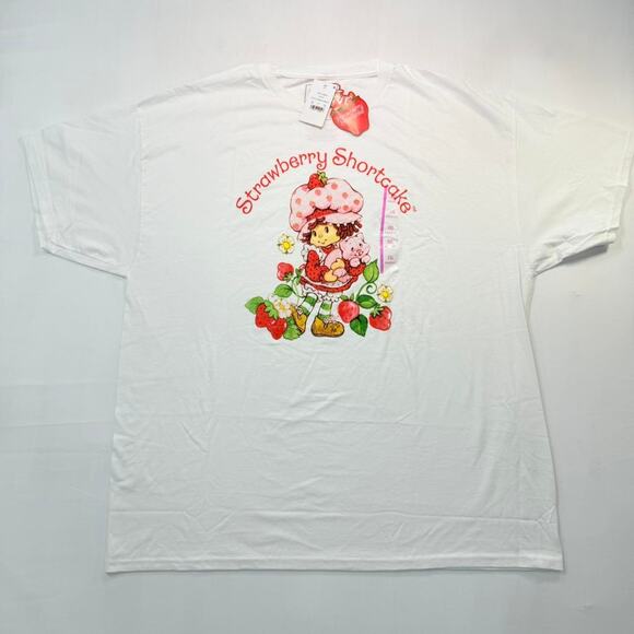 NWT Retro Target Strawberry Shortcake white cotton tee Sz XXL - Picture 1 of 5